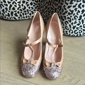 Red Valentino Glitter Bow Heels